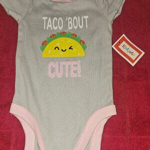 2Piece Set Body Suit-Pants Taco 'Bout Cute Kidgets 3-6M Snap NWT